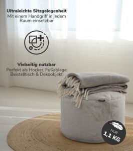 Kunstfell in Grau