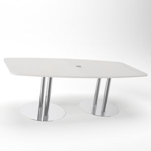 Tischplatte Grau / Gestell Chrom