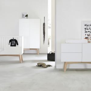 Kidsmill Sixties Babyzimmer Mattweiß / Natur| Bett - Material: MDF / Spanplatte - Babypark. de