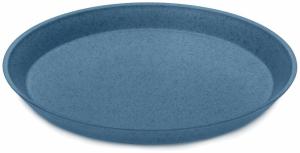 Koziol Kleiner Teller Connect, Speiseteller, Servierteller, Thermoplastischer Kunststoff, Organic Deep Blue, 20,5 cm, 3100675