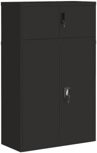 vidaXL Aktenschrank Schwarz 90x40x145 cm Stahl 3188324