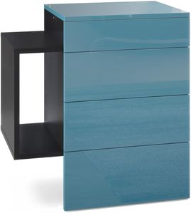 Schwarz matt/Petrol Hochglanz
