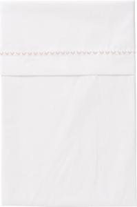 Cottonbaby Bettlaken mit Herzchenborte, Babyrosa, 120x150 cm