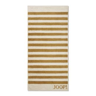 JOOP! Handtuch - Classic Stripes Frottierkollektion, Walkfrottier Ocker 50x100cm