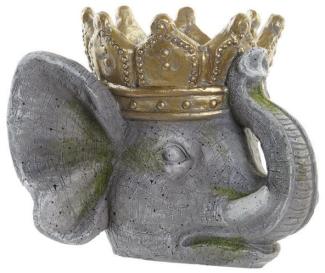 Blumentopf DKD Home Decor Grau Elefant Golden Magnesium 38 x 31,2 x 28,3 cm