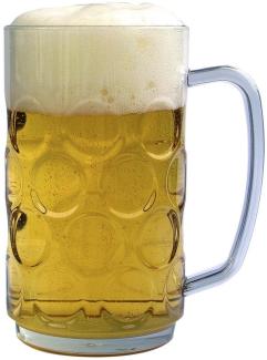 Bierseidel, Bierkrug 0,5 l, SAN, glasklar, Füllstrich, stapelbar, bruchsicher