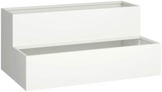 vidaXL Gartenblumentopf Weiß 100 x 60 x 45 cm Stahl 865870