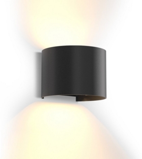 Nettlife Wandleuchte Innen & Aussen Wandlampe Schwarz, LED fest integriert, Warmweiß, Schlafzimmer Wohnzimmer Flure