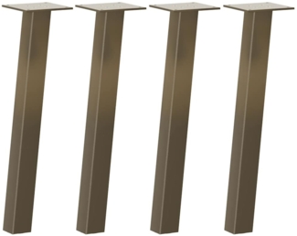 vidaXL Couchtischbeine 4 Stk. Naturstahl 42 cm Stahl 4012491
