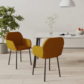 Esszimmerstühle 2 Stk. Braun Samt [344709]