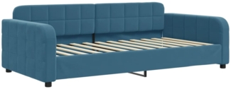 vidaXL Tagesbett Blau 90x200 cm Samt 354057