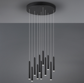 TRIO Leuchten LED Pendelleuchte, Dimmfunktion, LED fest integriert, Warmweiß, Ausgefallene Cluster-Leuchte hängend für Esstisch, mehrflammig Ø 40cm