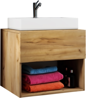 VCM Badmöbel Waschtisch Lendas 917695 Honig-Eiche H. 69 x B. 60 x T. 52 cm