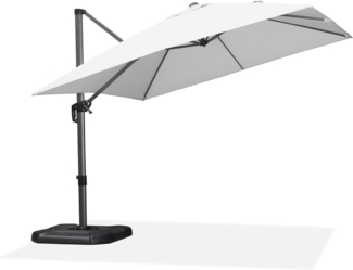 PURPLE LEAF Ampelschirm Quadratischer Terrassenschirm, Alu Balkonschirm, Groß Sonnenschirm, LxB: 300,00x300,00 cm, für Garten, Terrasse, Pool