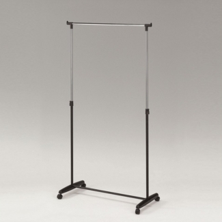 Rollgarderobe Kleiderwagen Kleiderständer Perla schwarz/chrom Garderobenwagen