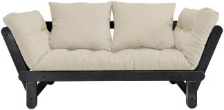 KARUP DESIGN Futonsofa BEAT Gestell Schwarz Matratze Beige