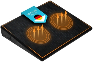 Flipline Schaumstoff-Keilkissen 36 x 33 x 7 cm schwarz