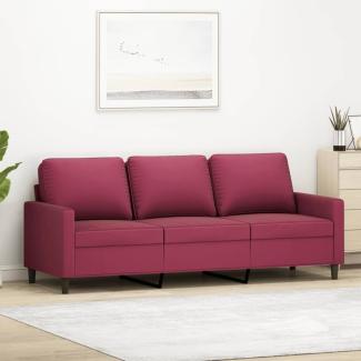 vidaXL 3-Sitzer-Sofa Weinrot 180 cm Samt 359213