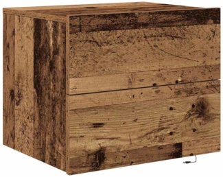 vidaXL Nachttisch mit Schubladen Altholz 50 x 39 x 41 cm Holzwerkstoff 863072