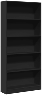 vidaXL Bücherregal Schwarz 80x24x176 cm Holzwerkstoff 857854
