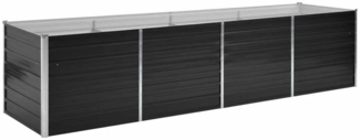 vidaXL Garten-Hochbeet Anthrazit 320 x 80 x 77 cm Verzinkter Stahl 45728