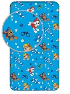 Paw Patrol Spannbettlaken 100 % Baumwolle, für Matratzen 90×200 cm