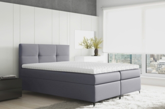 99rooms Nelson Boxspringbett Velours 160x200 cm Dunkelgrau