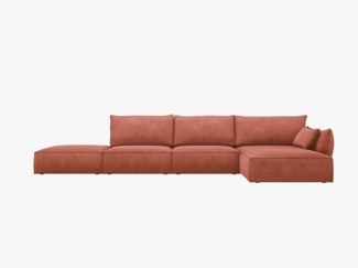 Micadoni Ecksofa Kaelle 5-Sitzer Rechts Chenille Over The Horizon Terrakotta