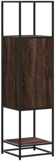 vidaXL Highboard Braun Eichen-Optik 35,5x35x139cm Holzwerkstoff Metall 849038