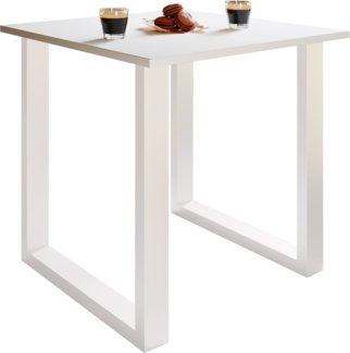 VCM Esstisch Xona 917384 Weiß / Weiß H. 76 x B. 80 x T. 80 cm