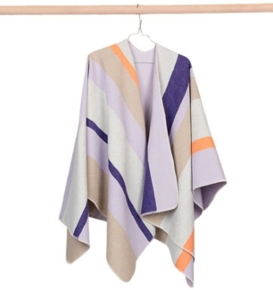 David Fussenegger Poncho-Decke Silvretta Streifen Lila 98334174