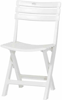 PROGARDEN Klappstuhl Birki 46x41x78 cm weiß Vollkunststoff Biergartenstuhl
