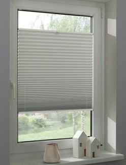 SCHÖNER WOHNEN-Kollektion Plissee Thermo Plissee Ella, verdunkelnd, mit Bohren, verspannt, verschraubt, verschraubt, energiesparend, Thermo Rückseite