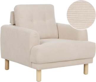 Sessel TUVE Cord Helles Beige