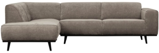 Ecksofa Statement aus gewebten Jacquard Links, Beige