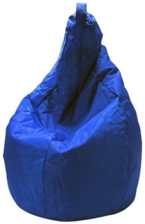 Dmora Pouf Angillina, Mehrzwecksessel, Sitzsack, Hockerhocker, Made in Italy, 80x80 h120 cm, Blau