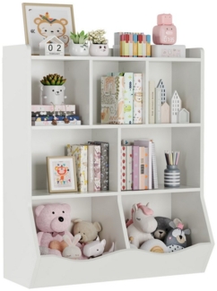 GarveeMore Kinderregal Bücherregal Kinder Spielzeugregal mit 7 Fächern 92 x 30 x 180 cm