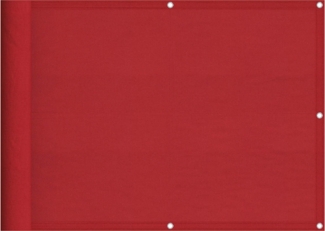 vidaXL Balkon-Sichtschutz Rot 75x700 cm 100 % Polyester-Oxford 42002129