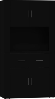 vidaXL Highboard Schwarz Holzwerkstoff 3185368