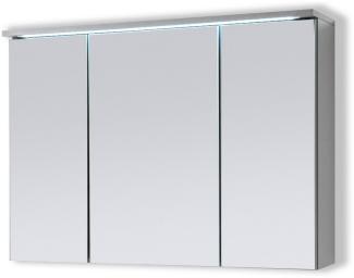 AILEENSTORE Spiegelschrank Badmöbel mit Beleuchtung DUO 100 cm LED GRAU