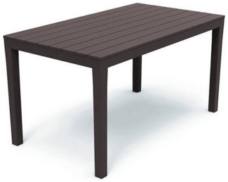 Gartentisch Rechteckig Mokka 138 x 80 x 72 cm Holz-Optik