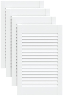 vidaXL Schranktüren Lamellen-Design 4 Stk Weiß 61,5x39,4 cm Massivholz 151153
