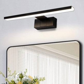 Nettlife LED Spiegelleuchte 30/40/60CM Schwarz Sipegellampe 4000K, LED fest integriert, Neutralweiß, Keller Küche Badschrank