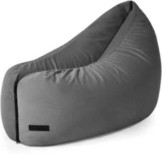 Sitzsack Clip Clap 115, Bezugstoff - Barcelona, 100% Polyester, Dark Grey, 75x115x90
