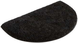 Grund Badematte Melos, Badvorleger, Badezimmer Teppich, sehr weich, Höhe 27 mm, rutschhemmend beschichtet, fußbodenheizungsgeeignet, Kunstfaser, halbrund, melierte Optik, sehr weicher Flor, Melange-Effekt, Made in Europe