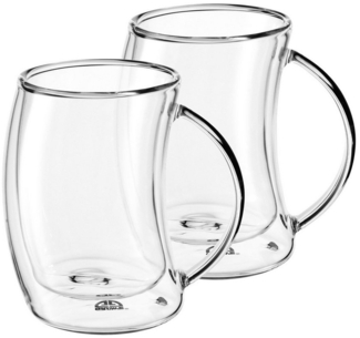 GRÄWE Doppelwandige-Thermogläser, 200ml, 2er Set, gebogen