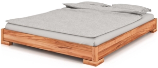 byoak Bett VENTO-E 180 x 220 aus Massivholz, ohne Kopfteil, Naturgeölt