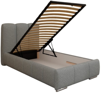 PANDA MÖBEL GmbH Polsterbett ZAIRA Elegantes Polsterbett für modernen Wohnstil (Polsterbett mit Kopfteil und wählbarem Matratzen Härtegrad), 90x200cm 100x200cm 120x200cm