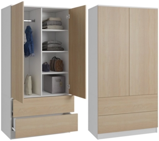 Beautysofa Kleiderschrank Classic Erhältlich mit oder ohne Schubladen, Farbvarianten