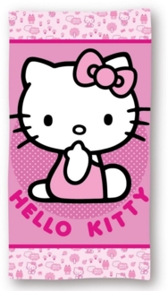 Hello Kitty Strandhandtuch Mikrofaser 140x70 – Leichtes Badehandtuch für Meer & Pool